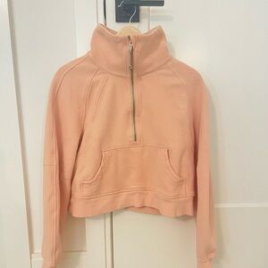 Lululemon Scuba Oversized Funnel Neck Half Zip Size XS/S - Color Peach